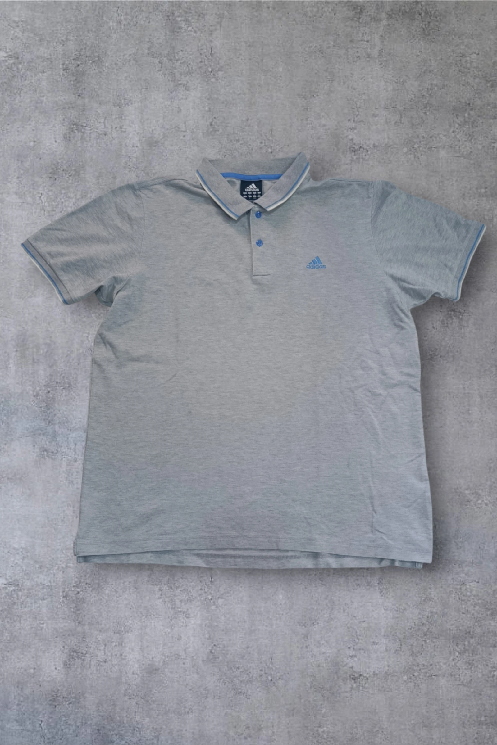 | Polo Adidas Hombre | Color Gris | Manga Corta | Talla L |